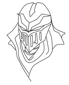 Zed Drawing Easy Lol Headshots Zed Lineart Lol