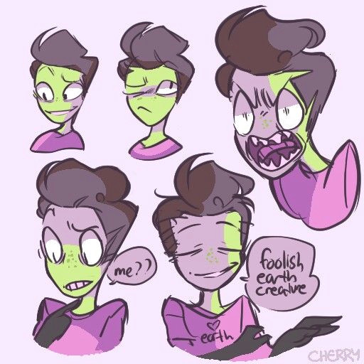 Zim Cartoon Drawing Foolish Earth Creature Zim Invader Zim Zim Just Zim even More