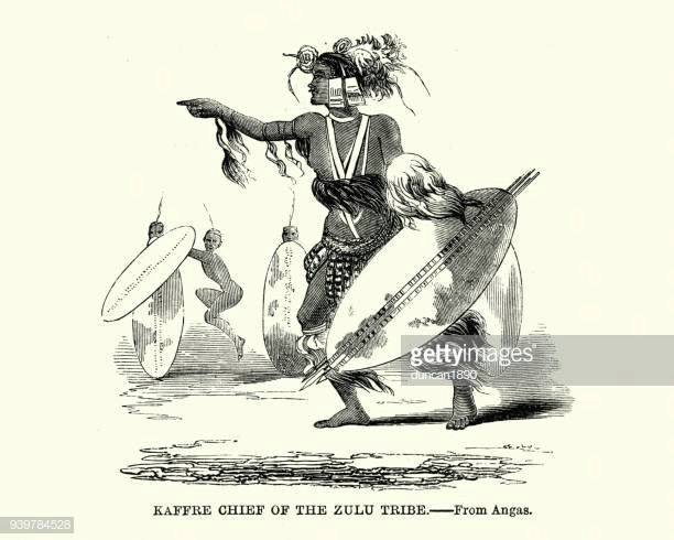 Zulu Cartoon Drawing African Tribal Culture Stock Illustrations and Cartoons