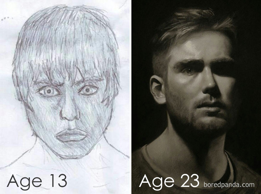 10 Year Old Drawing Ideas Draw This Again Challenge Shows that Practice Makes Perfect