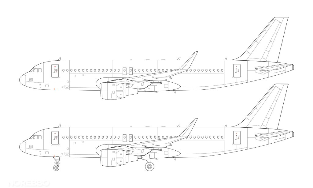 Airplane Easy Drawing Airbus A320 Technical Drawing Pesquisa Google Line