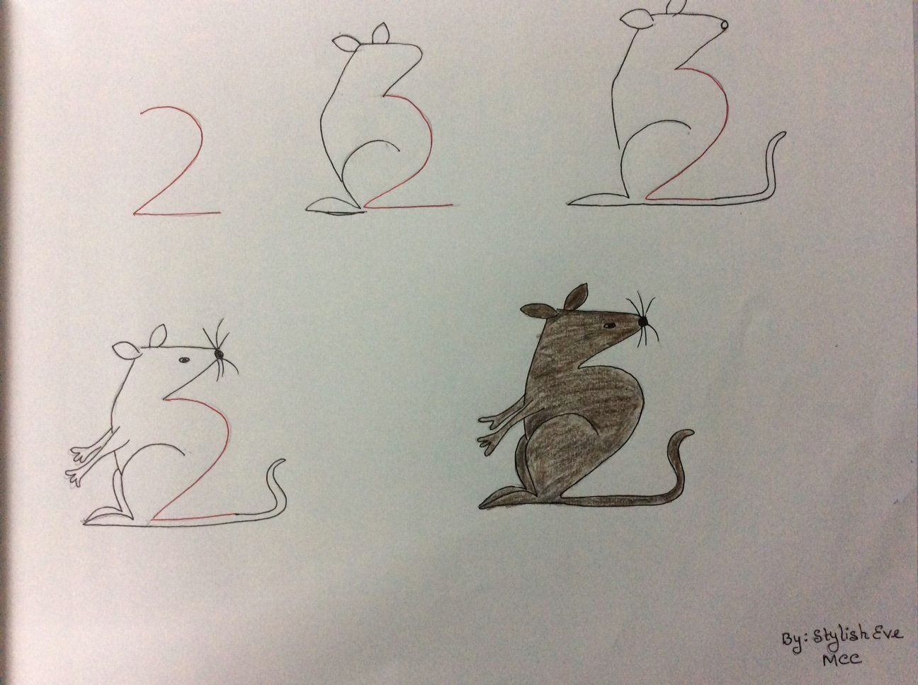 Animal Drawing From Numbers 20 Fun Kids Drawings with Number as A Base Drawing for