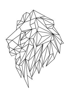 Animal Pattern Drawing Lion Geometric Tattoo Designs Geometric Drawing Geometric