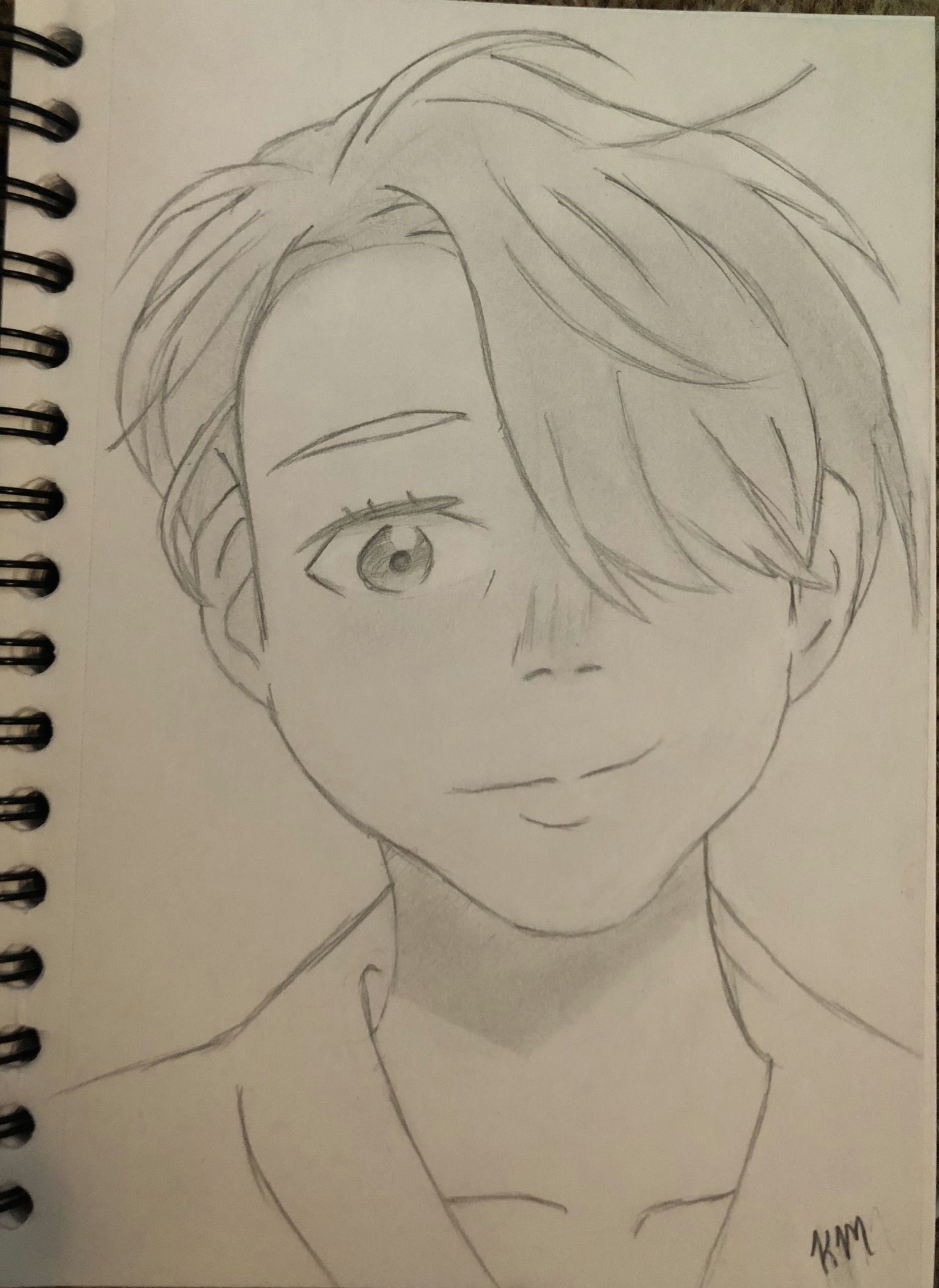 Anime Boy Drawings In Pencil I Just Had to Draw Viktor Viktor Nikiforov Hot Anime Guy
