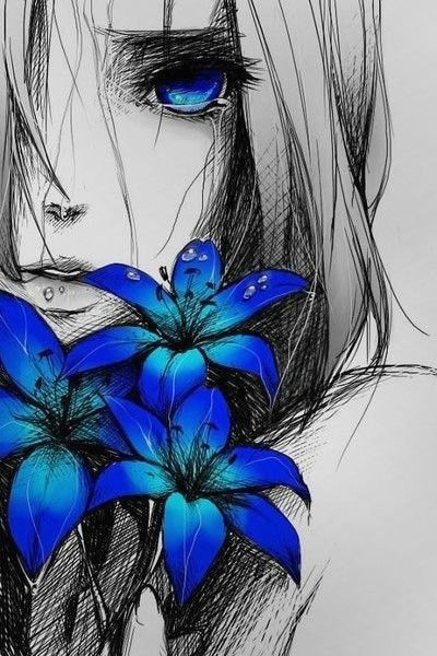 Anime Drawing with Color Amazing Pop Of Colour A Anime Manga Pinterest