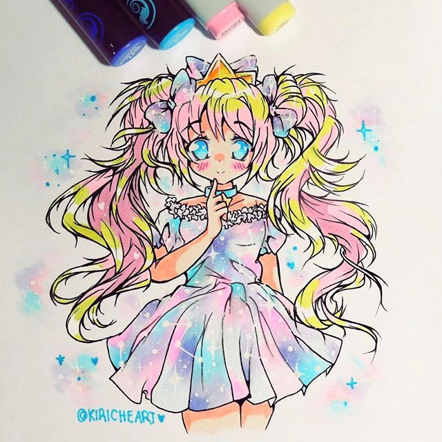 Anime Drawing with Color Stunning Manga Drawing by Kiricheart Using their Chameleon