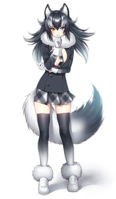 Anime Drawings Of Wolves Gray Wolf Kemono Friends Anime Wolf Anime Girls Und