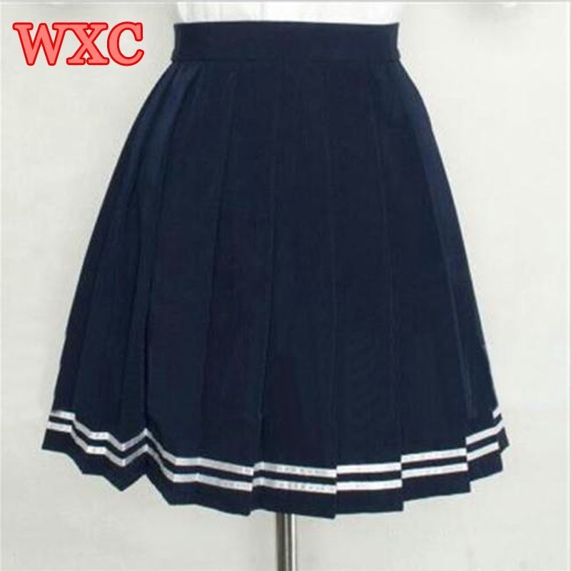 Anime Skirt Drawing 2019 Japanese High Waist Pleated Skirts Anime Cosplay School Uniform Jk Student Girls solid Pleated Skirt Girls Wxc Y19043002 From Daiki 27 6