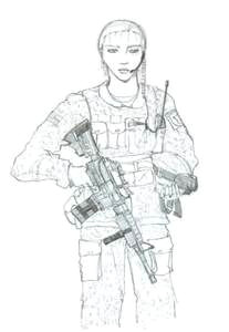 Army Drawing Easy 9 Best Female soldier Images Female soldier soldier