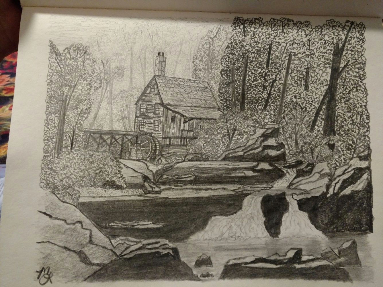 Autumn Drawing Ideas Sketch Of Autumn Mill A Future Painting Painting Art