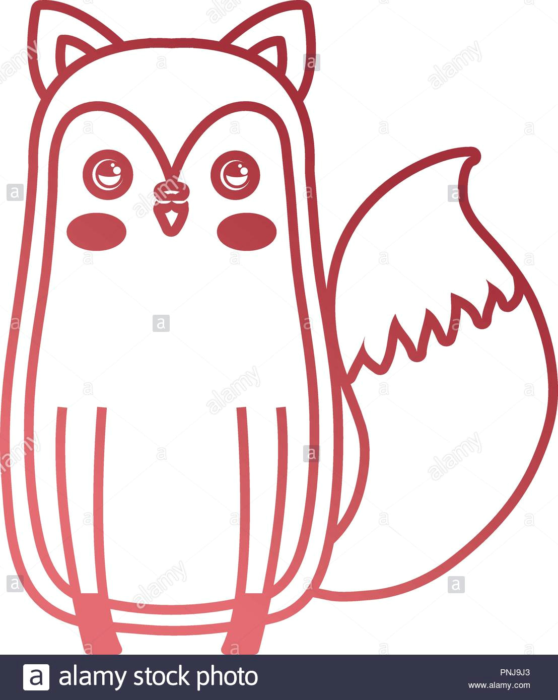 Baby Cute Animal Drawings Cute Fox Sitting Animal Baby Drawing Vector Illustration