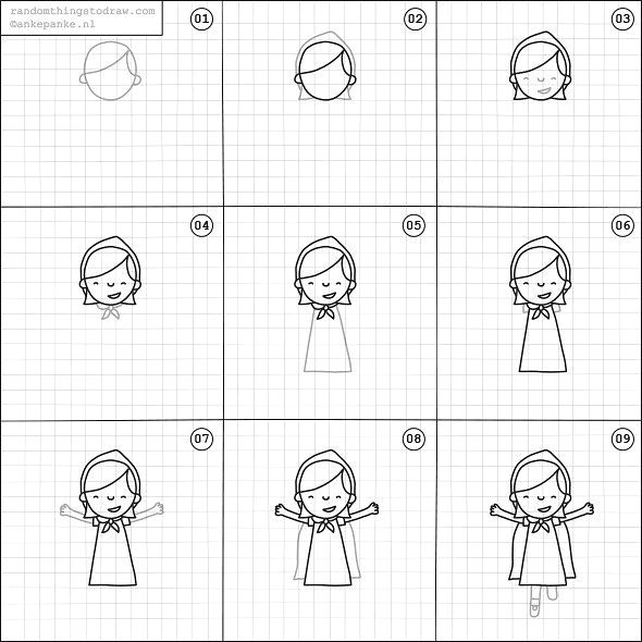 Baby Girl toys Drawing How to Draw Little Red Bullet Journal Ideas Pages Doodle