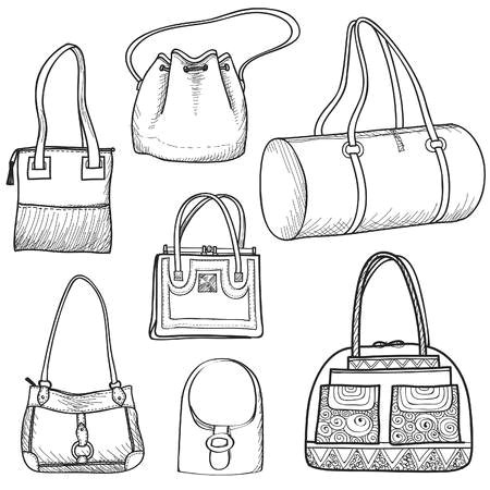 Backpack Drawing Easy Stock Vector Bags Bag Illustration Fashion Bags