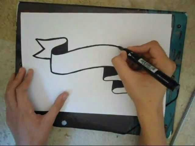 Banner Drawing Ideas How to Draw Your Name In A Ribbon Name Drawings Cool Art