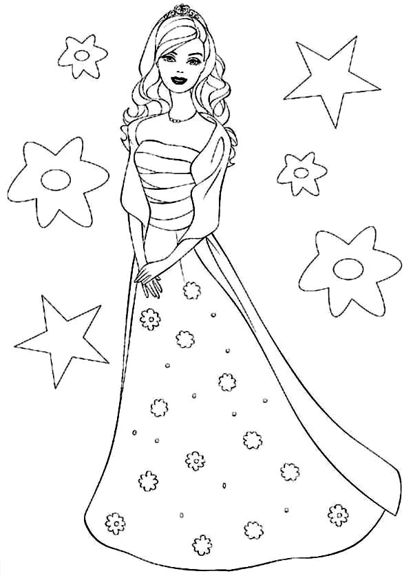 Barbie Cartoon Drawing Easy Barbie Doll the Princess Charm School Coloring Page Barbie