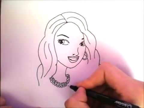 Barbie Cartoon Drawing Easy Kako Nacrtati Barbiku How to Draw A Barbie Simple and Easy