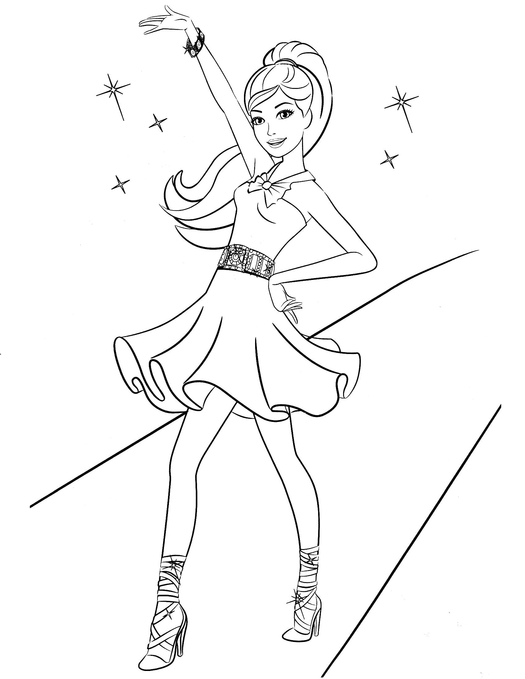 Barbie Girl Drawing Easy New Barbie Coloring Pages