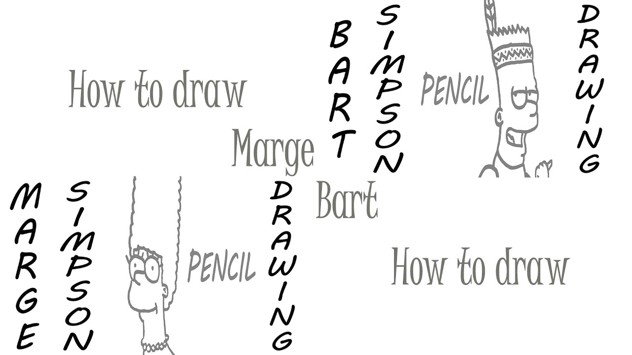 Bart Simpson Drawing Easy How to Draw the Simpsons Characters Easy Marge and Bart Pencil Mrusegoodart