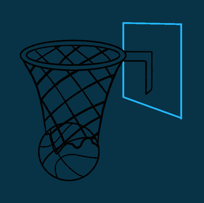 Basketball Hoop Drawing Easy How to Draw A Basketball Hoop Cool Art Experiment