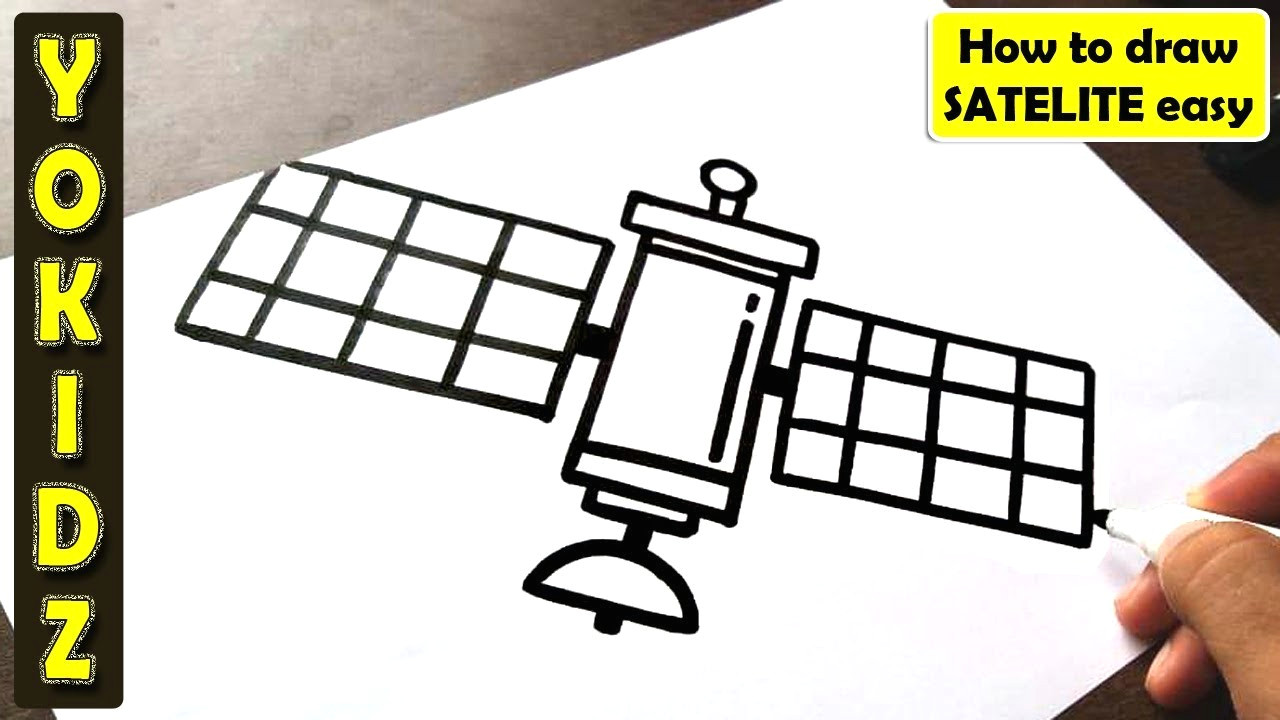 Beginner Easy Drawings How to Draw Satellite Easy