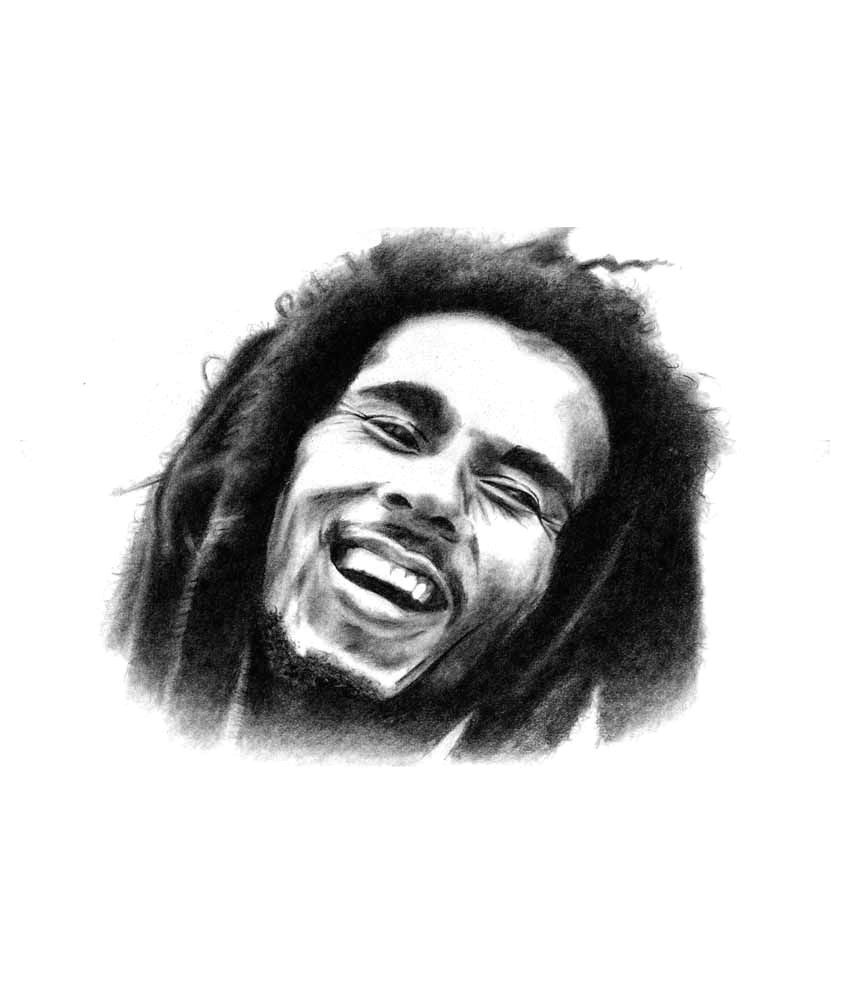 Bob Marley Drawing Easy Artzfolio Bob Marley Sketch Premium Poster Print Buy