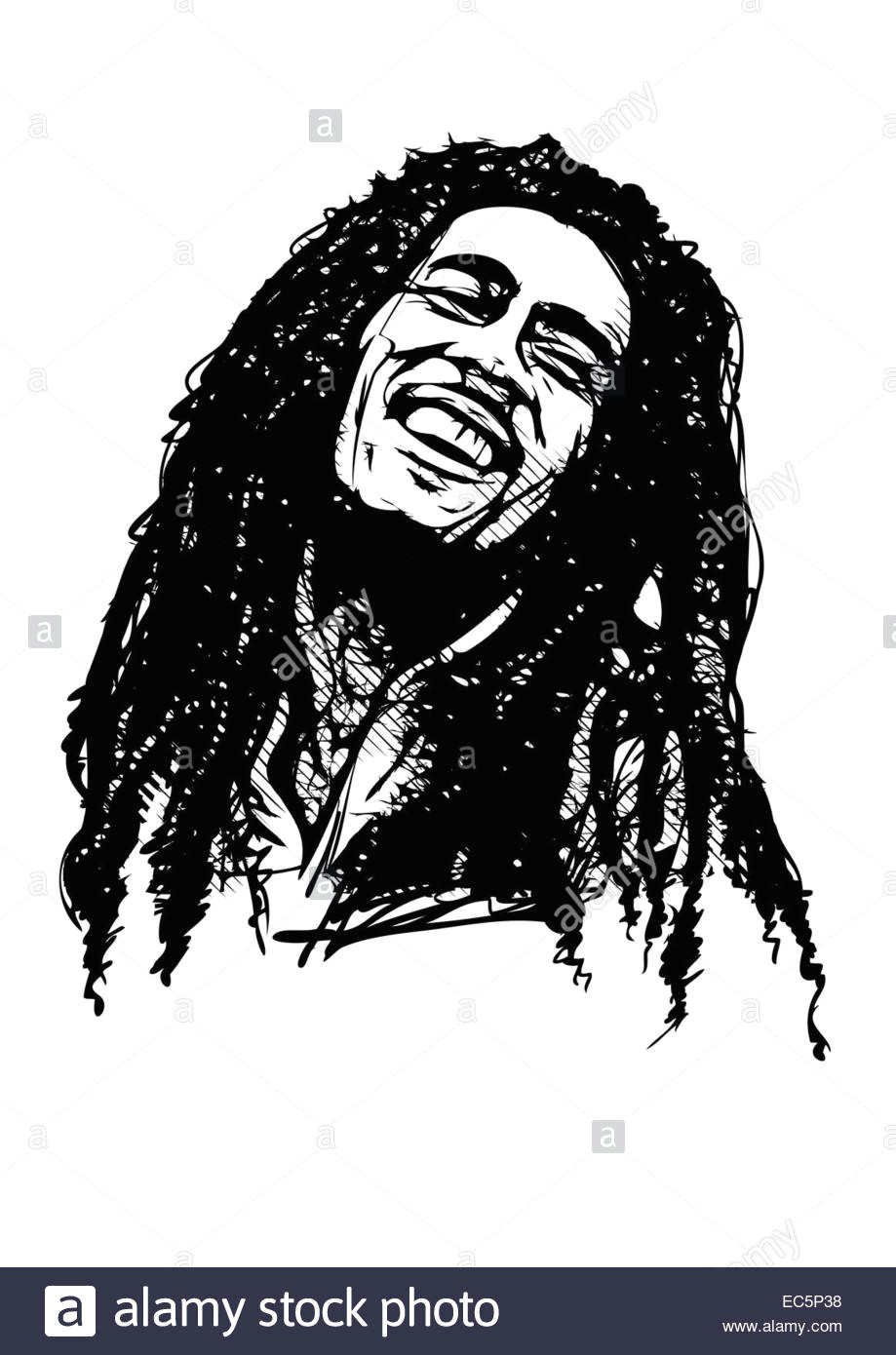 Bob Marley Drawing Easy Bob Marley Reggae Music Stockfotos Bob Marley Reggae Music
