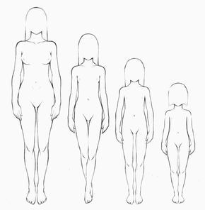 Body Drawing Anime Female Proportions at Different Ages by Styrbjorna On