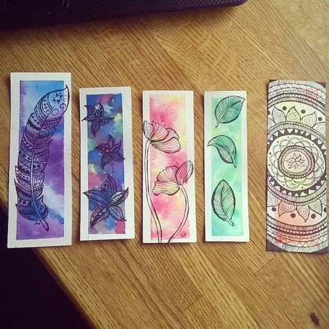Bookmark Drawing Ideas Weitere Lesezeichen Bookmarks Watercolor Drawing