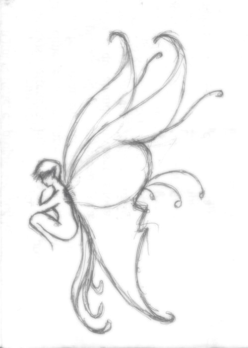 Butterfly and Flower Easy Drawing Human butterfly Fairy Drawings Pencil Drawings Drawings