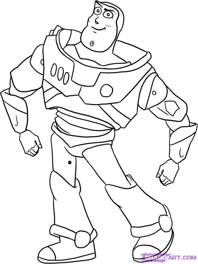 Buzz Lightyear Easy Drawing How to Draw Buzz Lightyear From toy Story Step 7 toy Story