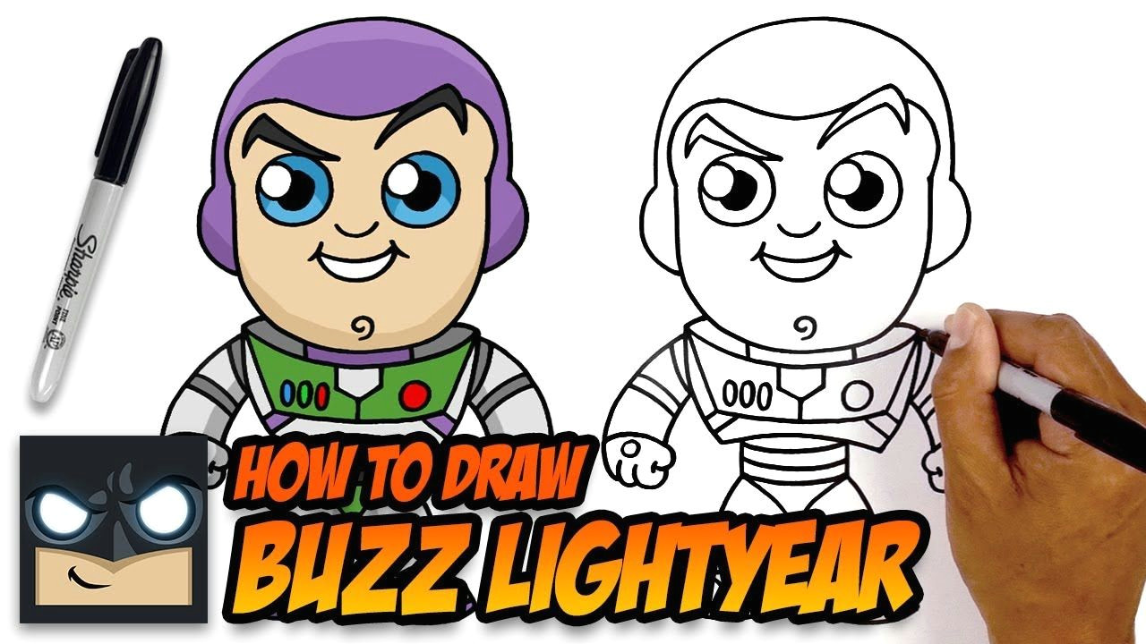 Buzz Lightyear Easy Drawing How to Draw Buzz Lightyear toy Story Easy Cartoon