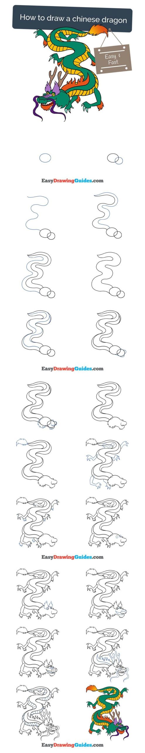 Chinese Drawings Easy How to Draw A Chinese Dragon Easy Drawings Drawing