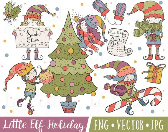 Christmas Girl Elf Drawing Holiday Elf Clipart Images Christmas Elf Clip Art Hand
