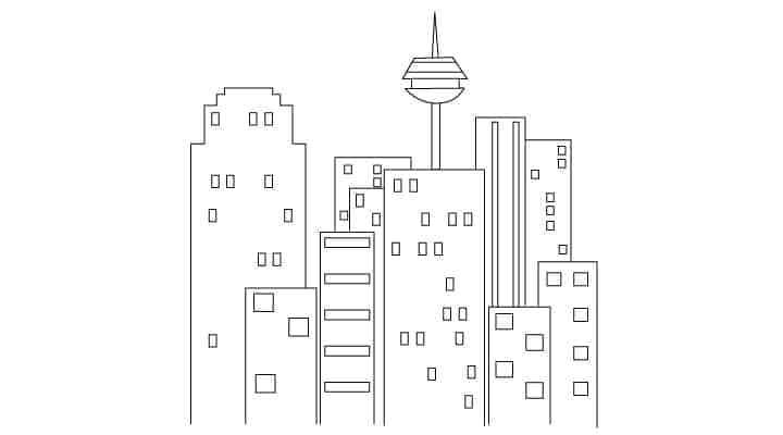 City Drawing Easy Step by Step Learn How to Draw A City Skyline Using This Easy Step by