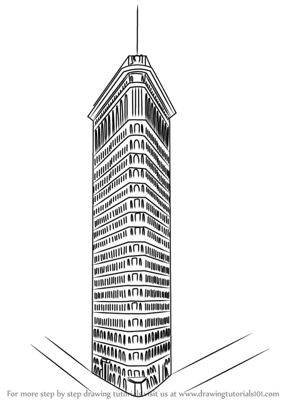 City Drawing Easy Step by Step Learn How to Draw Flatiron Building Other Places Step by