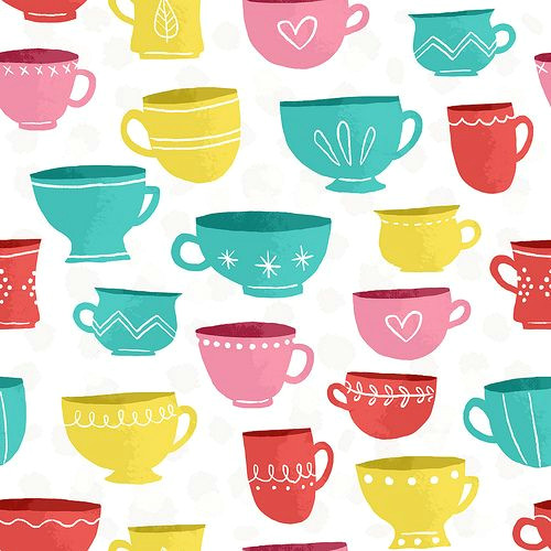 Coffee Mug Drawing Easy Tea Cups Tea Cups Coffee Mugs Pattern Pattern