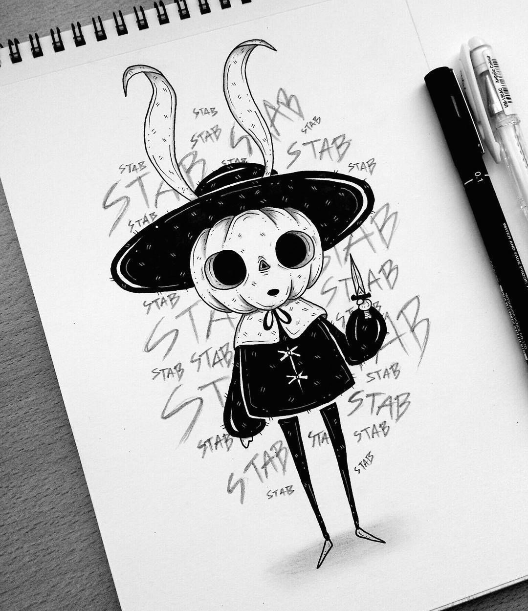 Cool Easy Halloween Drawings Behemot Crta Stvari Doodles Procrastinator Exorcist