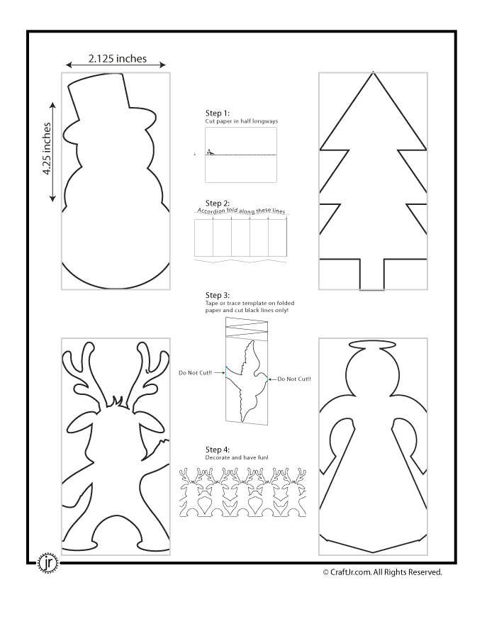 Cute Easy Christmas Drawings for Kids Christmas Paper Chain Template Christmas Paper Chains