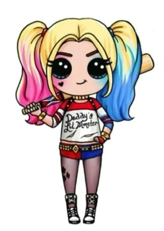 Cute Easy Girl Drawings Harley Quin Cute Kawaii Drawings Cute Drawings Cute Girl