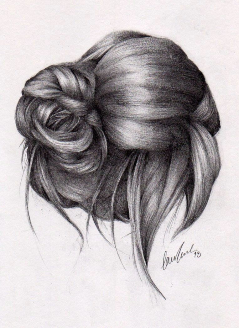 Cute Girl Hair Drawing Just Love that Side Bun Hair Sketch How to Draw Hair