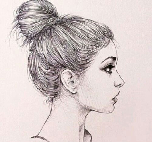 Cute Girl Hair Drawing Pin On Portraits