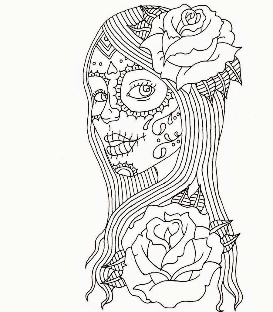 Dead Girl Drawing Pin On Colorings