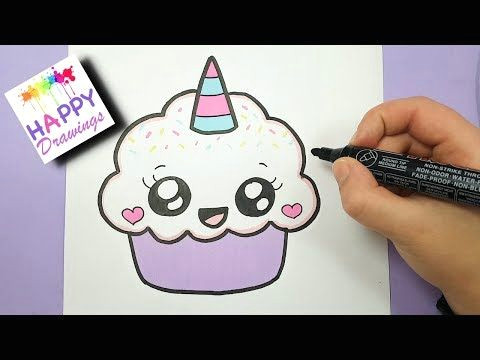 Donut Drawing Easy 228 Kawaii Einhorn Malen How to Draw Cute Unicorn