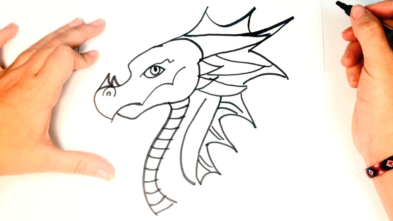 Dragon Head Drawing Easy How to Draw A Dragon Dragon Easy Draw Tutorial Youtube