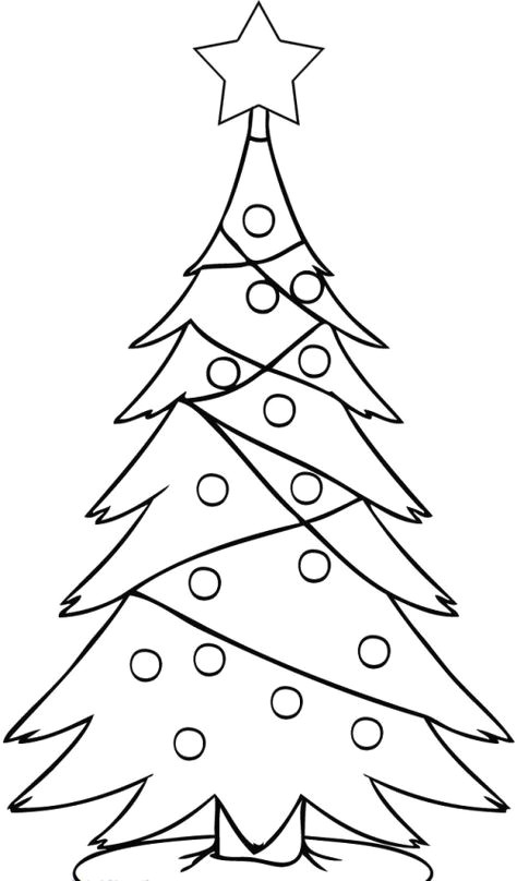 Draw A Christmas Tree Easy A Christmas Tree In A High Star Garnish with Coloring Page