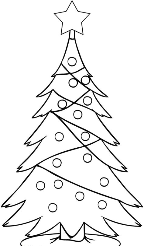 Draw A Christmas Tree Easy A Christmas Tree In A High Star Garnish with Coloring Page