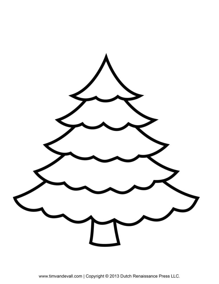 Draw A Christmas Tree Easy Christmas Tree Printable 09 Christmas Tree Printable