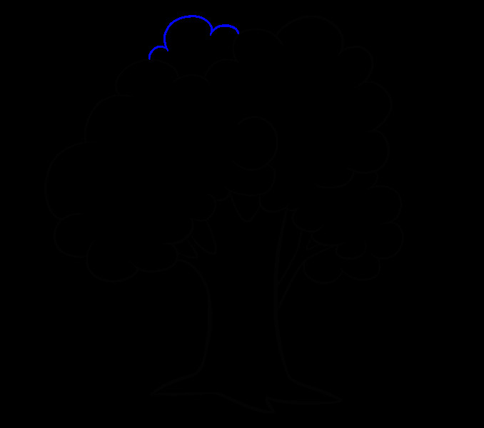 Draw A Tree Easy How to Draw A Cartoon Tree Cartoon Trees Tree Line