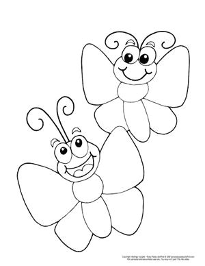 Draw butterfly Easy butterfly Coloring Pages Free Printable From Cute to