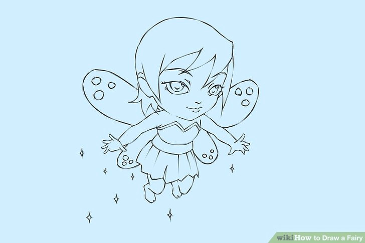 Draw Easy Fairy 4 Easy Ways to Draw A Fairy with Pictures Wikihow